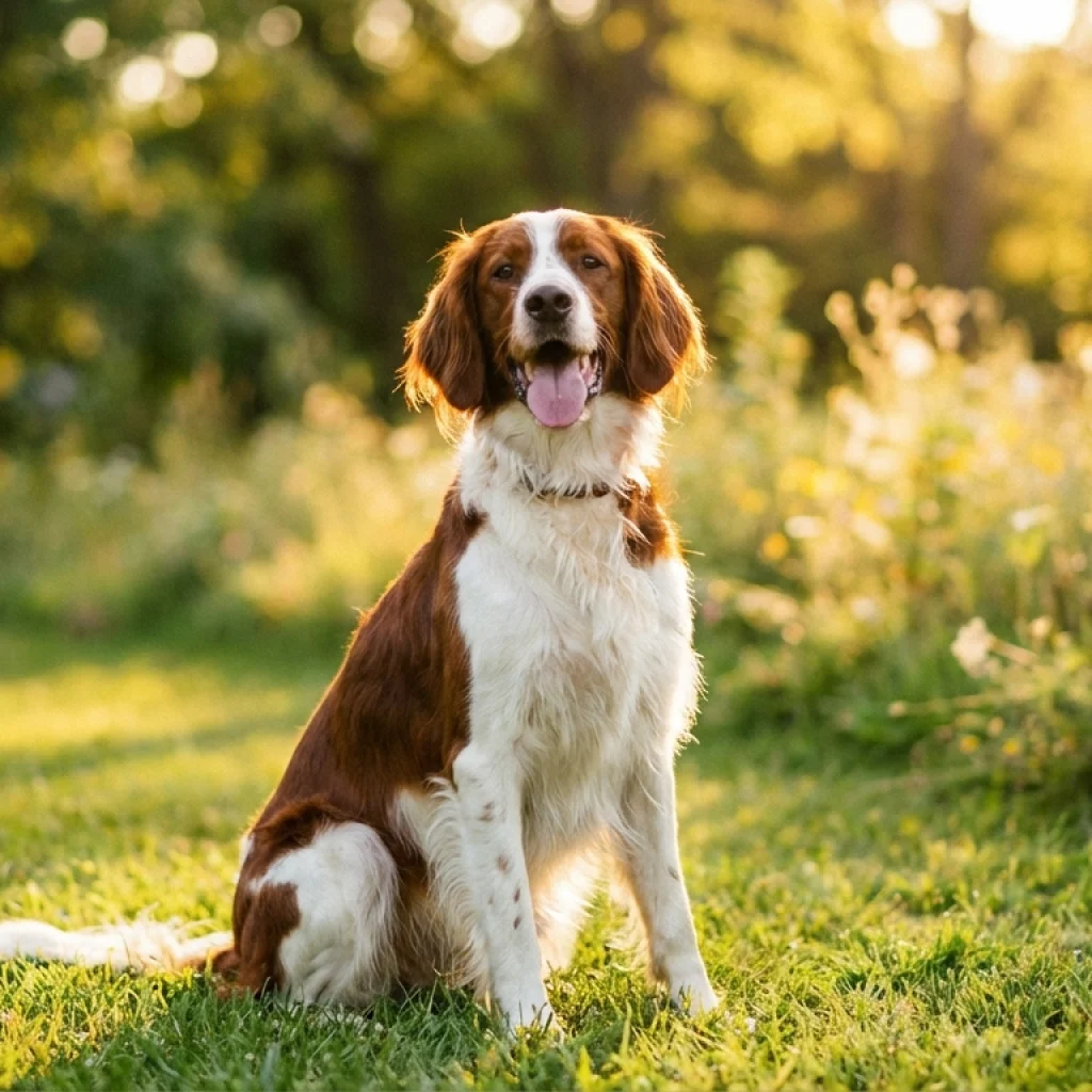Seter irlandzki czerwono-biały